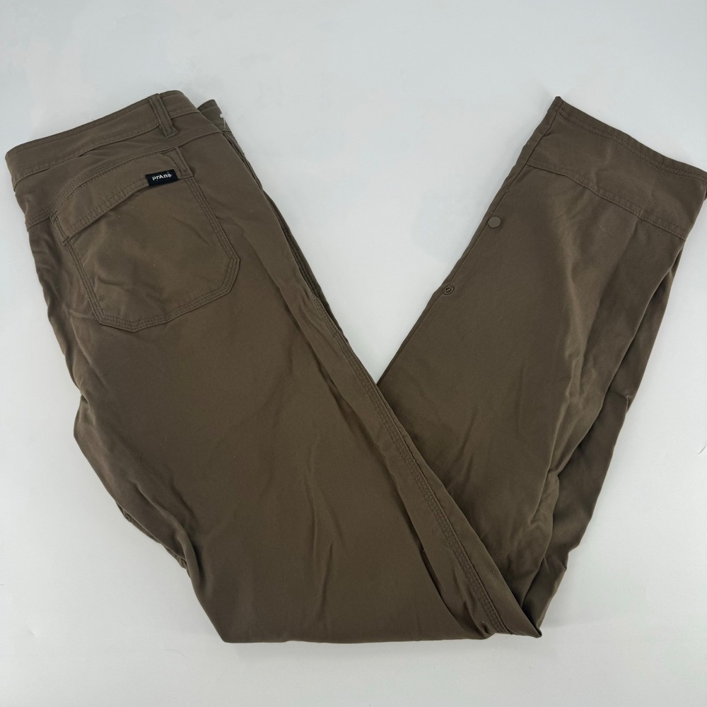 Prana Brion Slim Fit Pants Mens 34x34 Brown Stretch Zion Hiking Outdoor Trousers
